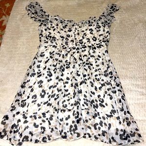 Short, fitted animal print dress